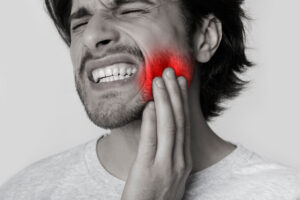 Man With Tooth Injury closeup