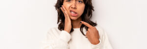 woman with molar ache