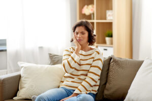 woman suffering from toothache